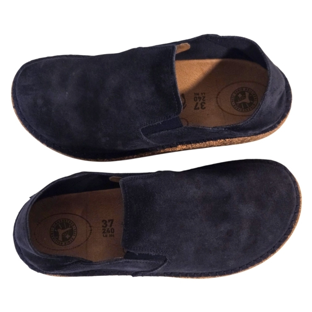 Birkenstock Callan Navy Suede Unisex Slip-On Loafer Size 37 - Picture 2 of 10